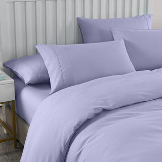 Royal Comfort Bamboo Cooling 2000TC Quilt Cover Set - Queen-Lilac Grey-1833647251050860545