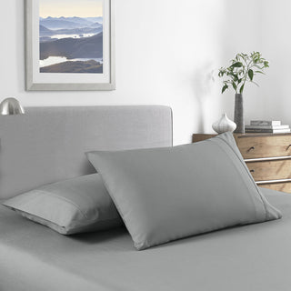 Royal Comfort Bamboo Cooling 2000TC Sheet Set Double - Mid Grey-1833647281061105665