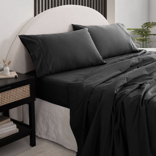 Royal Comfort Vintage Washed 100% Cotton Sheet Set King - Charcoal