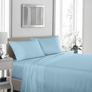 Royal Comfort 1200TC Ultrasoft 4 Piece Sheet Set - Queen - Sky Blue-1833647262304178177