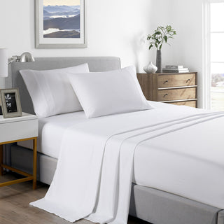 Royal Comfort Bamboo Cooling 2000TC Sheet Set - King Single-White-1833647267878408192