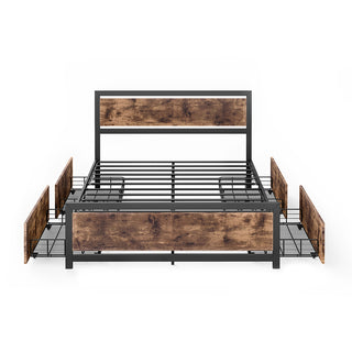 Levede Industrial Bed Frame Double Mattress-1836526746279743489