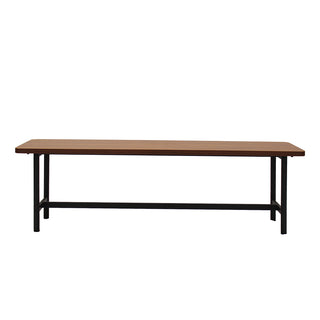 Levede 1x Dining Table +1x Bench Set Steel Home Kitchen Farmhouse Brown-1836526714298175489