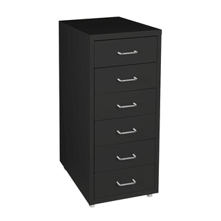 Levede 6 Drawer Office Cabinet Drawers Black-1831592679234998273