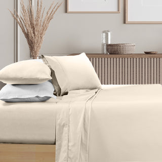 Renee Taylor 1500 Thread count Cotton Blend Sheet sets King Ivory-1833647274706735105