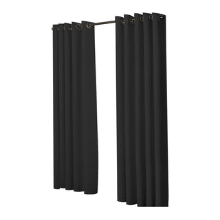 2x Blockout Curtains Panels 3 Layers Black-1836526708895911937