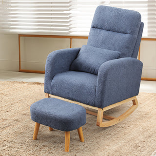 Levede Rocking Chair Ottoman Footrest With Pocket | Lulle