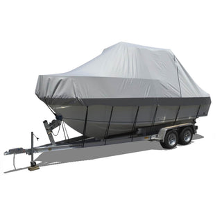 12-14 FT Boat Cover Trailerable Weatherproof Grey 14FT-1831592750689161216