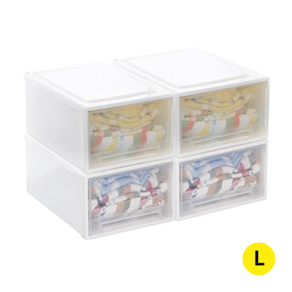 Storage Drawers Large Stackable Containers L 4PK-1836526673349185536