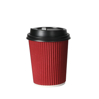 100 Pcs 8oz Disposable Takeaway Coffee Red-1836526734493749248