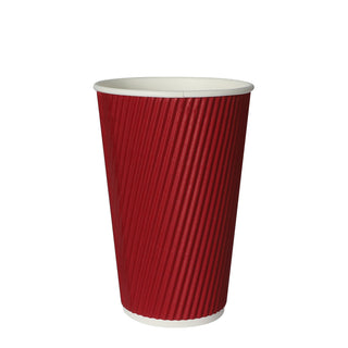 1000 Pcs 16oz Disposable Takeaway Coffee Red-1831592487840518145