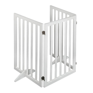 PaWz Wooden Pet Gate Dog Fence Safety White 400x 3MM-1831593103514013697