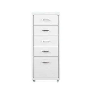 Levede 5 Drawer Office Cabinet Drawers White-1831592716337811457