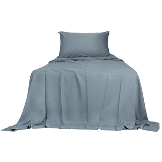 Dreamz 3pcs Sinigle Size 100% Bamboo Bed Sheet Set in Grey Colour Single-1836526743599583233