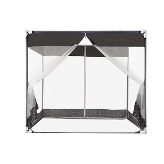 Dreamz Mosquito Bed Nets Foldable Canopy Square Grey-1831592779105570817