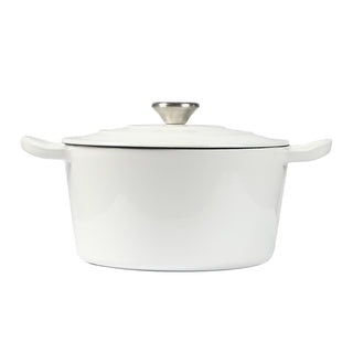 TOQUE 4L Enamel Dutch Oven Pot in White Colour-1836526686166978561