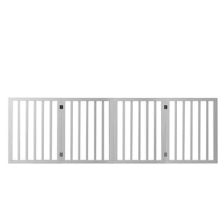 Wooden Pet Gate Dog Fence Retractable White 600x 3MM-1831593091421835265