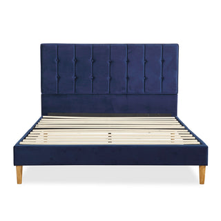 Levede Bed Frame Queen Size Mattress Blue-1836526743901573121