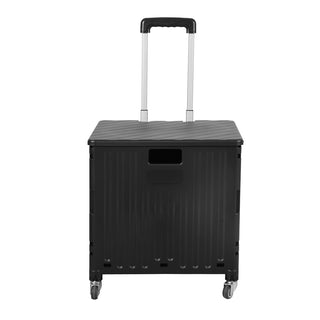 Folding Shopping Trolley Cart Portable Black-1836526621054603265