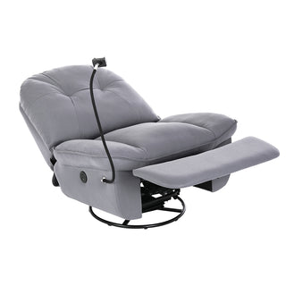 Levede Electric Chair Recliner Swivel Grey-1836526640927215617