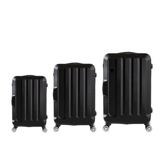 Slimbridge 20"24"28" 3PC Luggage Sets Black-1831592562599792641