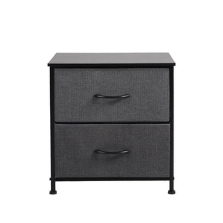 Levede Storage Cabinet Chest of 2 Drawers Dark Grey-1831592888581099521