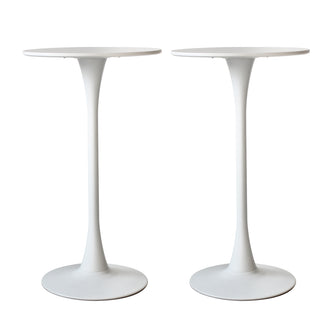 Levede 2x Round Bar Table Pub Tables White-1831592537626906625