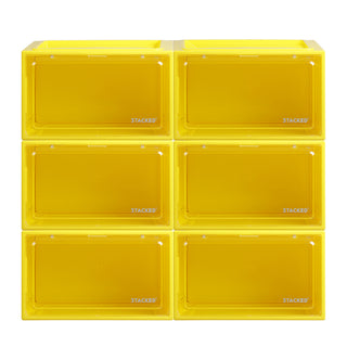 Stacked Sneaker Display Case 6x Clear Yellow-1831592734197157889