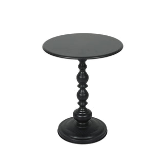 Levede Side Table Vintage End Round Black-1831592705172574209