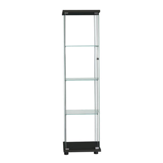 Stacked Display Storage Cabinet Glass Black-1831592512607883265