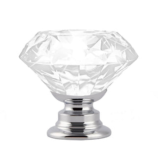 16 Pcs Clear Crystal Knobs Diamond 40mm Large Transparent-1831593035947970561