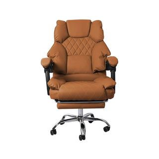 Levede Gaming Chair Office Computer Brown Footrest-1836526640650391553