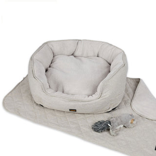 PaWz Pet Bed Set Dog Cat Quilted Blanket X-Large Beige-1831592809275199489