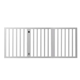 Wooden Pet Gate Dog Fence Retractable White 2000x 3MM-1831593112233971713