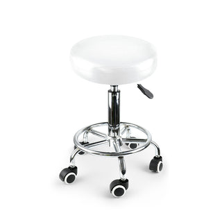 2x Levede Swivel Salon Barstool Hairdressing White-1831593080613113857