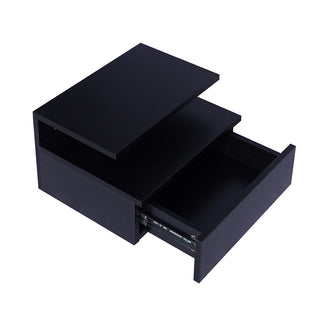 Levede 2x Bedside Tables Side Table Black-1831592662944321537