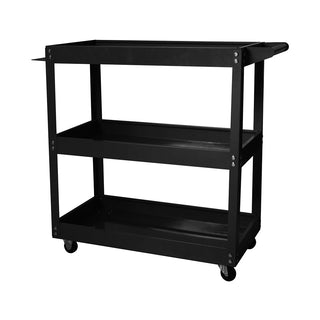 Traderight 3-Tier Tool Cart Trolley Black-1831592802501398529