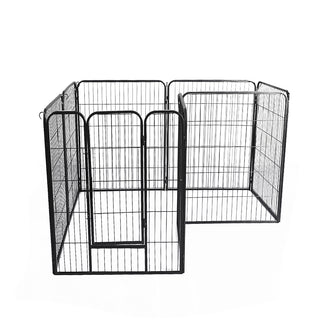 PaWz 8 Panel Pet Dog Playpen Puppy Exercise Black 2.5kg Venison-1836526720803540993