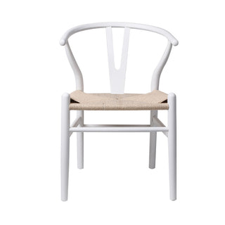 Levede 2x Dining Chairs Wooden Hans White-1831592501325205505