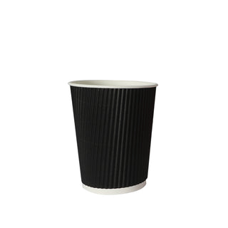 1000 Pcs 8oz Disposable Takeaway Coffee Black-1831592534464401409