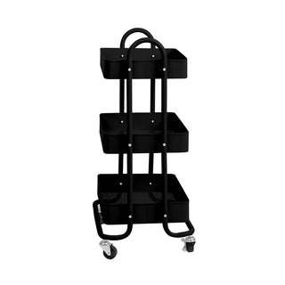 Levede 3 Tiers Kitchen Trolley Cart Black-1831592868062564353