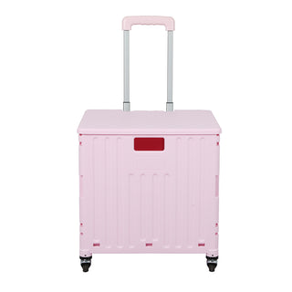 Folding Shopping Trolley Cart Portable Pink-1836526621381758977