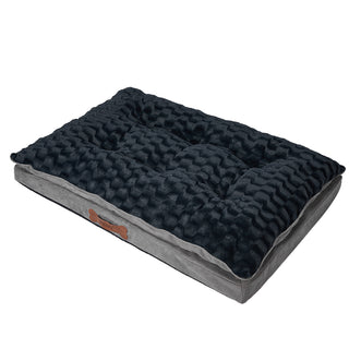 Dog Calming Bed Warm Soft Plush Comfy M Grey Medium-1836526650678972417