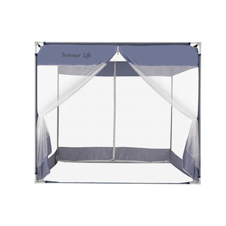 Dreamz Mosquito Bed Nets Foldable Canopy Square Blue-1831592778782609409