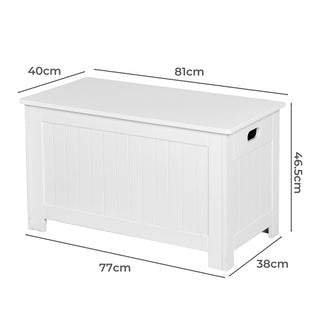 Levede Kids Toy Box Storage Chest Cabinet White